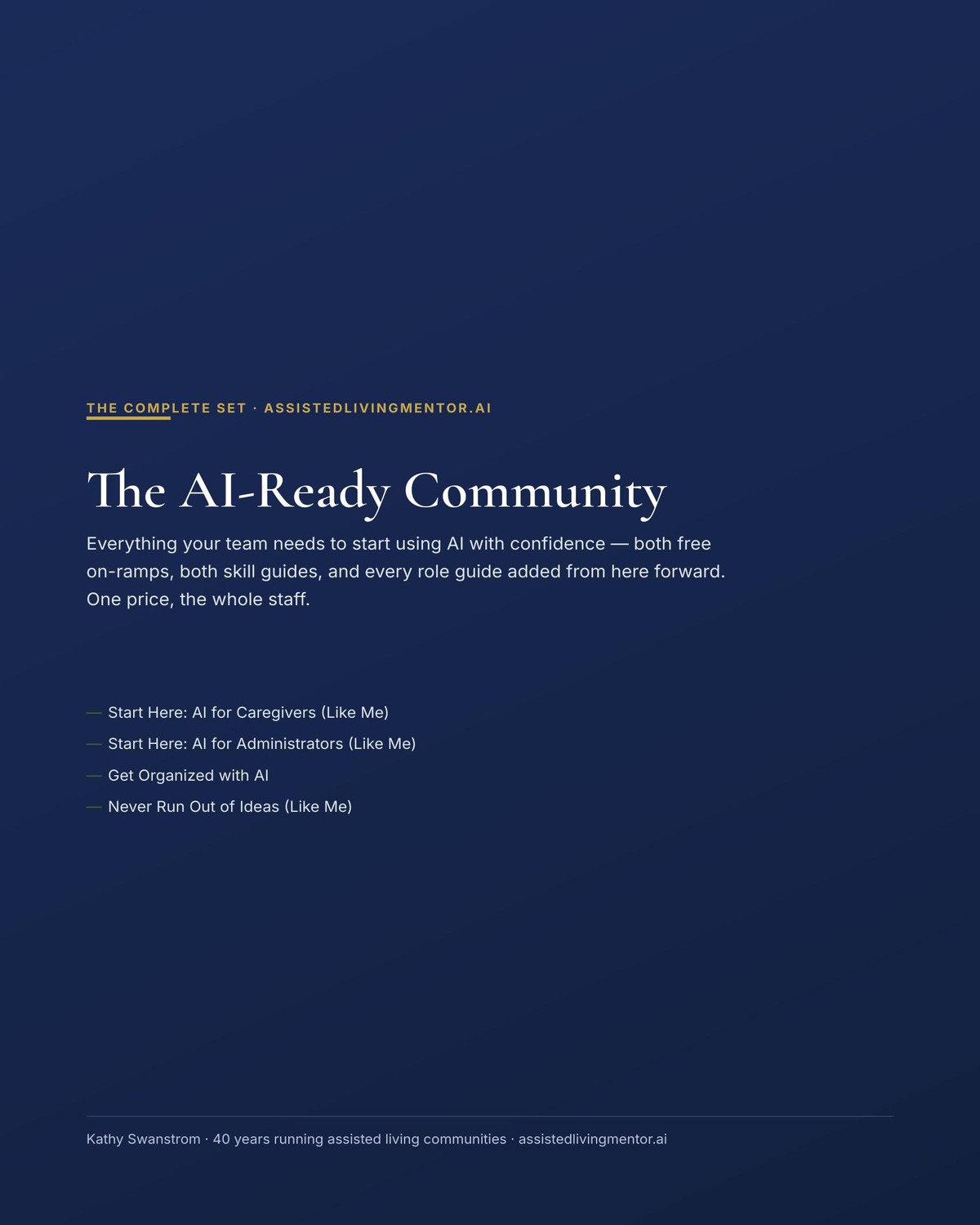 The AI-Ready Community — complete AI training set