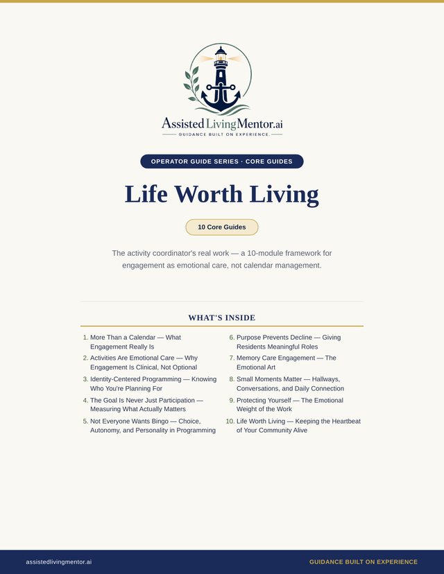 Life Worth Living — a leadership guide series for senior living
