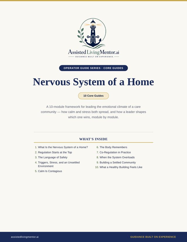 Nervous System of a Home — a leadership guide series for senior living