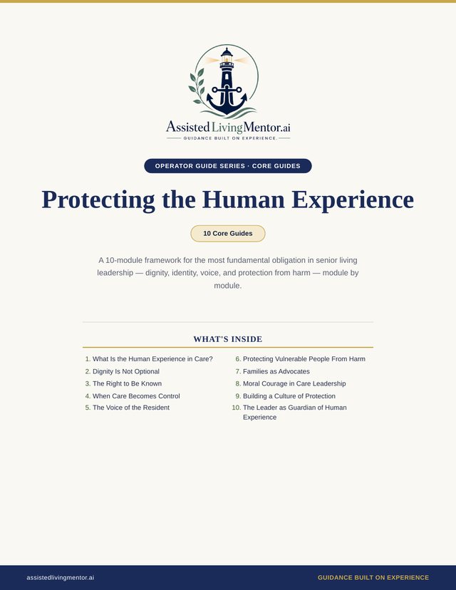 Protecting the Human Experience — a leadership guide series for senior living