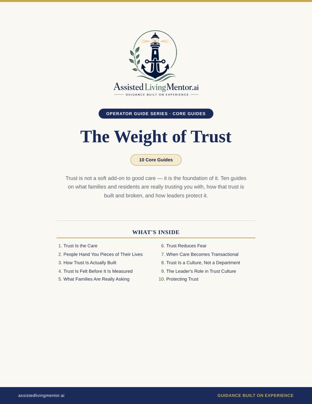 The Weight of Trust — a leadership guide series for senior living