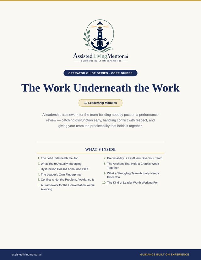 The Work Underneath the Work — a leadership guide series for senior living