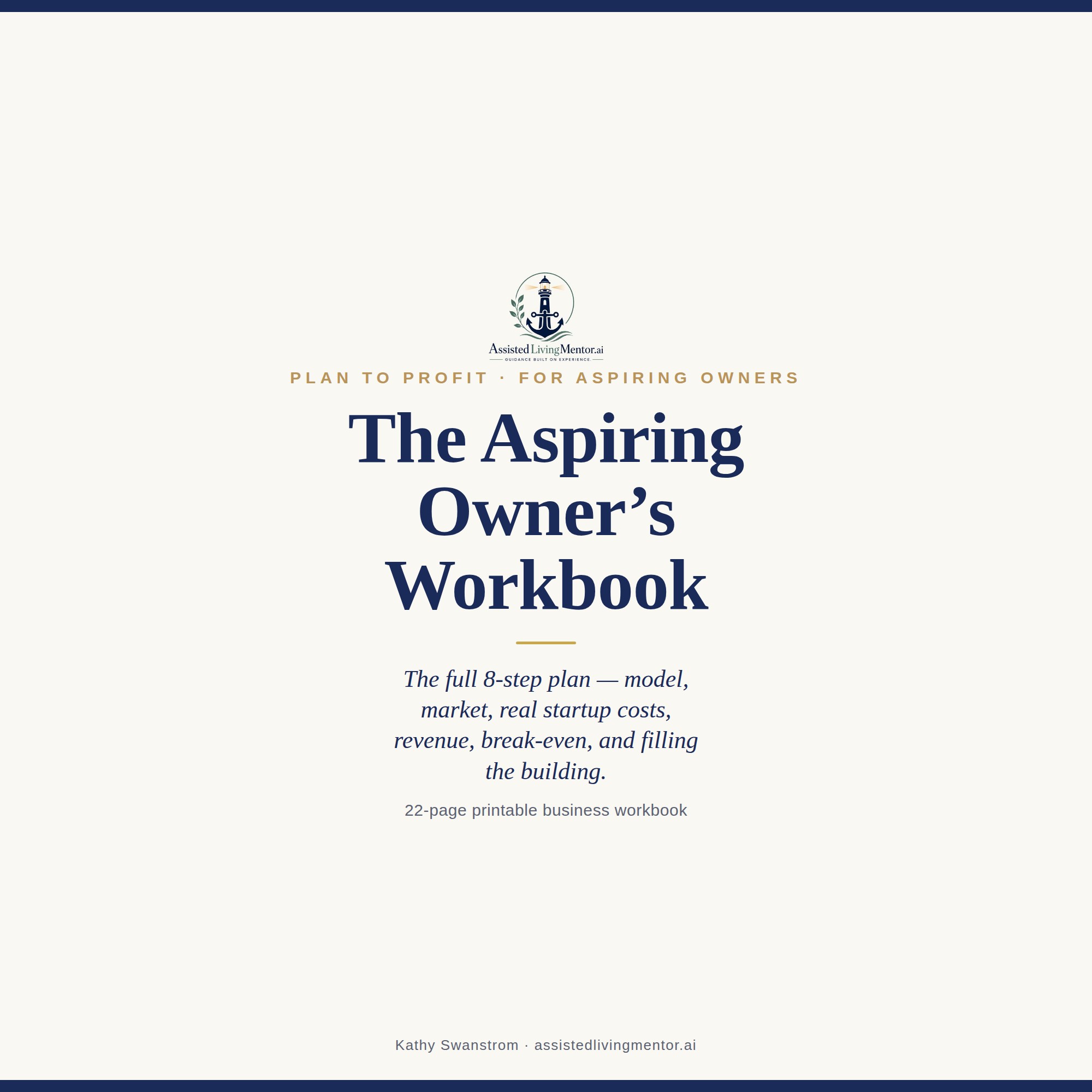 Plan to Profit — The Aspiring Owner's Workbook