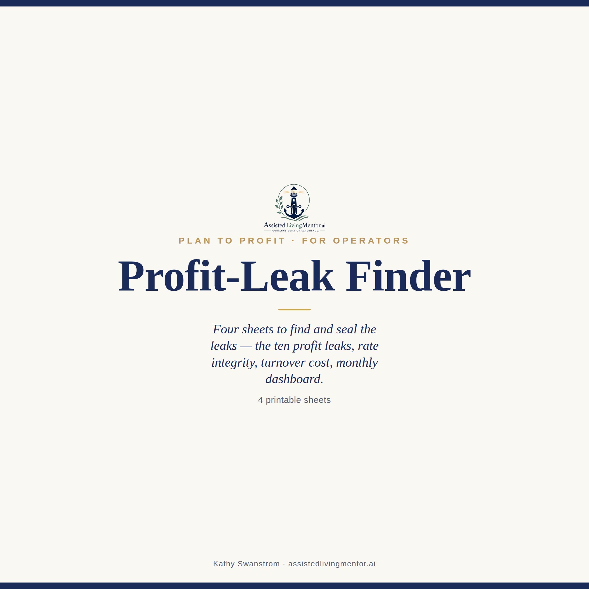 Plan to Profit — Operator Profit-Leak Finder Mini Guide