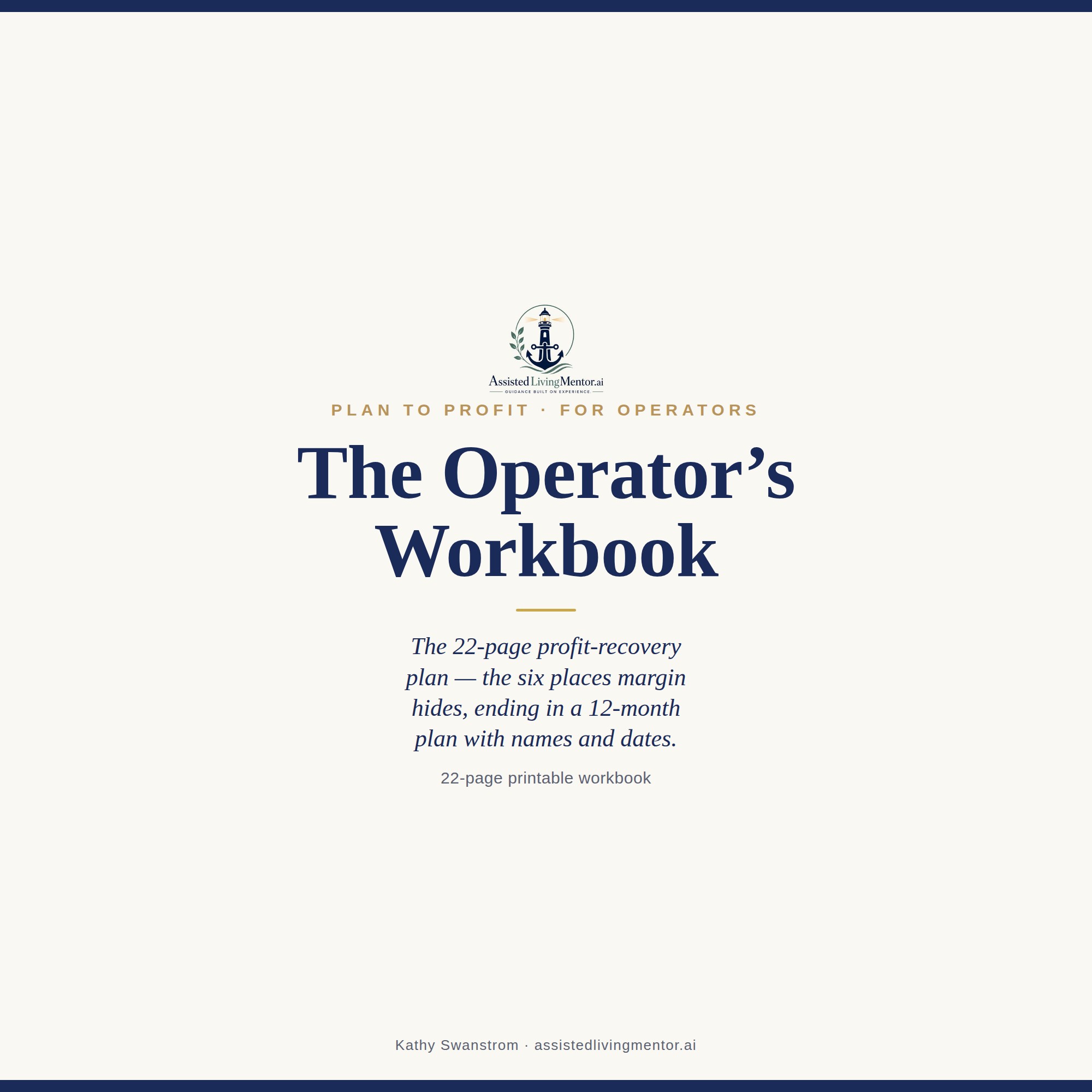 Plan to Profit — The Operator's Workbook