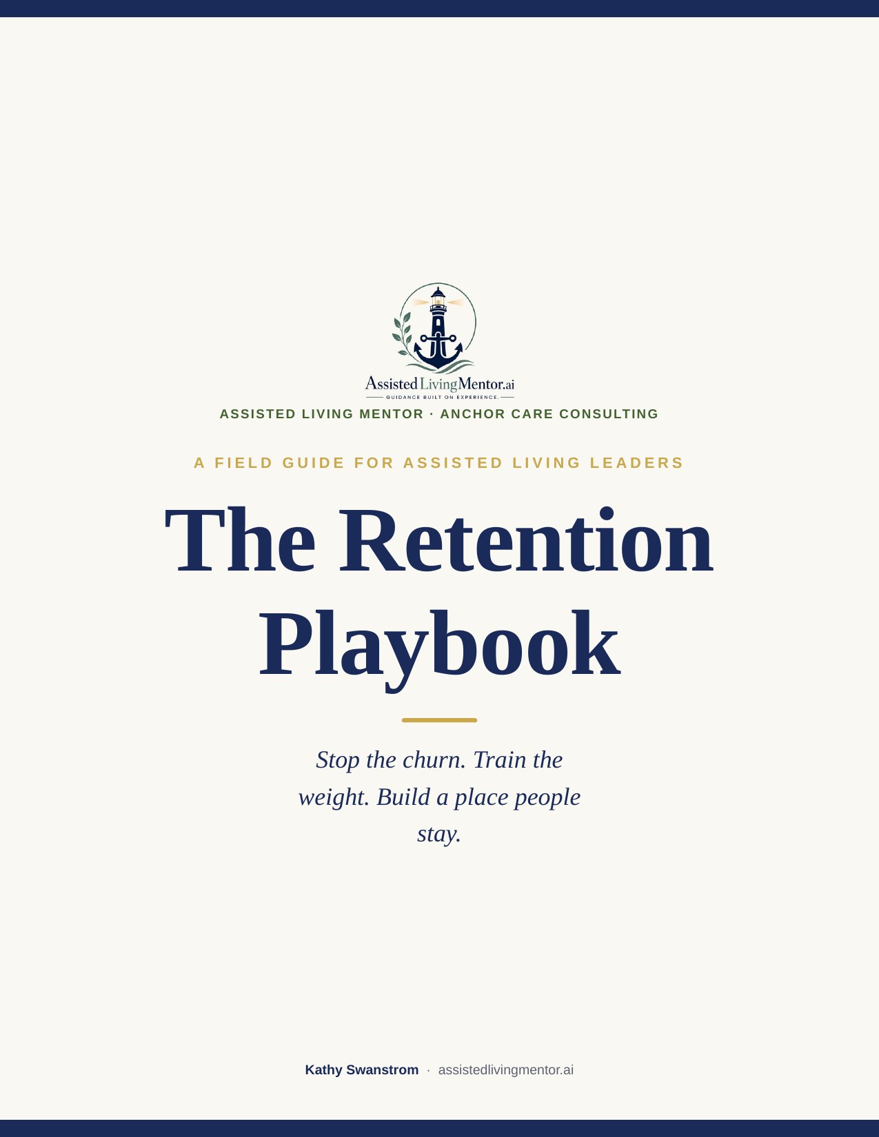The Retention Playbook — a field guide for assisted living leaders